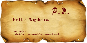 Pritz Magdolna névjegykártya